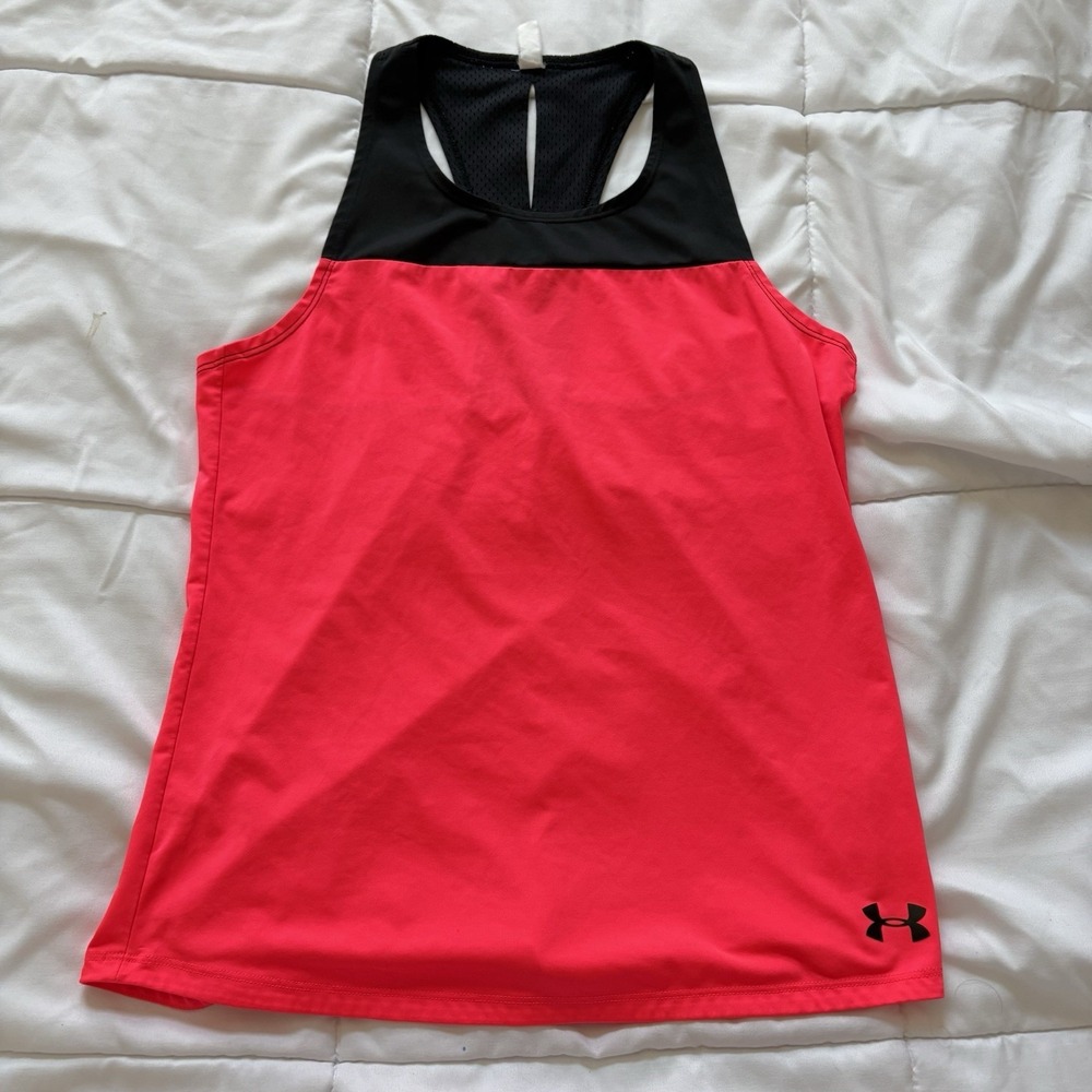 Under Armour Womens Tank Top Pink Activewear Running Gym Outdoor Hiking